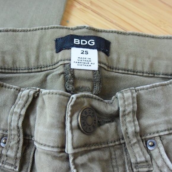 BDG Army Green Skinny Pants - Picture 4 of 6